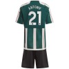 Camisola + Calções Manchester United Antony 21 Criança Equipamento 2ª 23/24